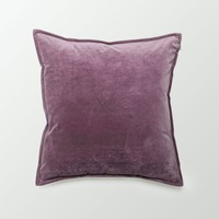 Luna Velvet & Linen Cushion - Purple Square
