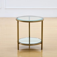 Stella Glass & Brass Side Table