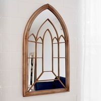 Window Arched Wall Mirror - Metal Frame
