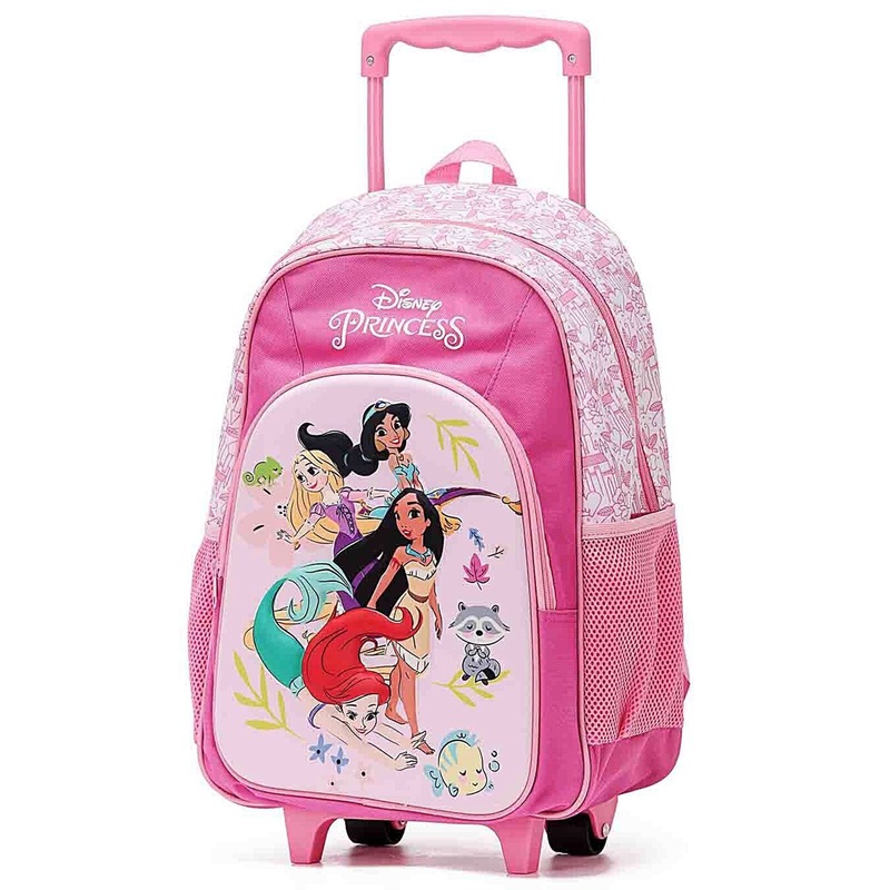 Buy Disney Princess 17" 3D Wheeled Trolley Backpack Pink MyDeal