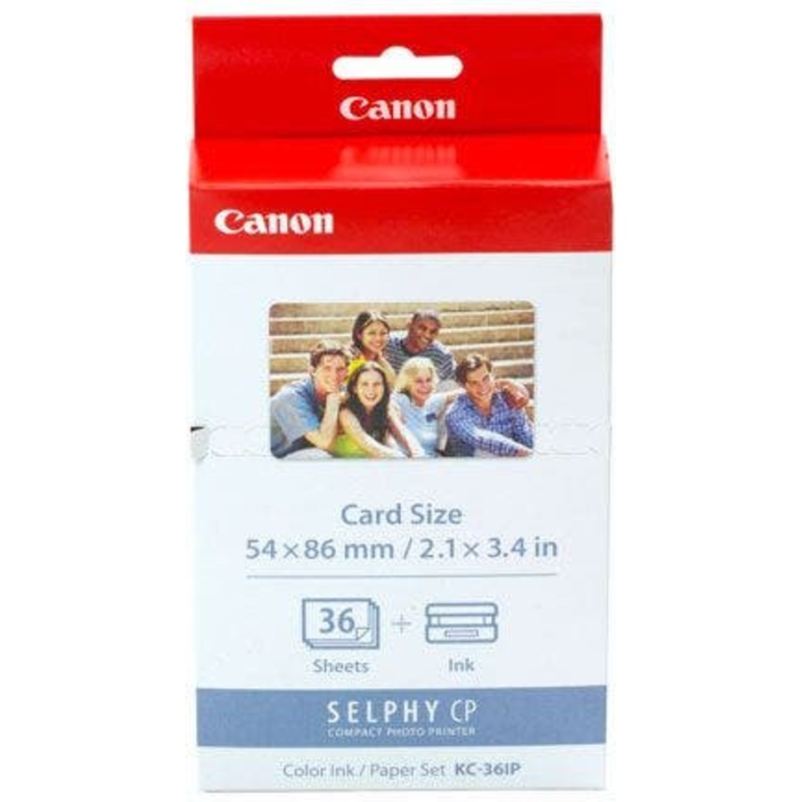 Canon KC36IP Ink/Paper Pack Credit Card Size 86x54mm To suit Selphy CP series