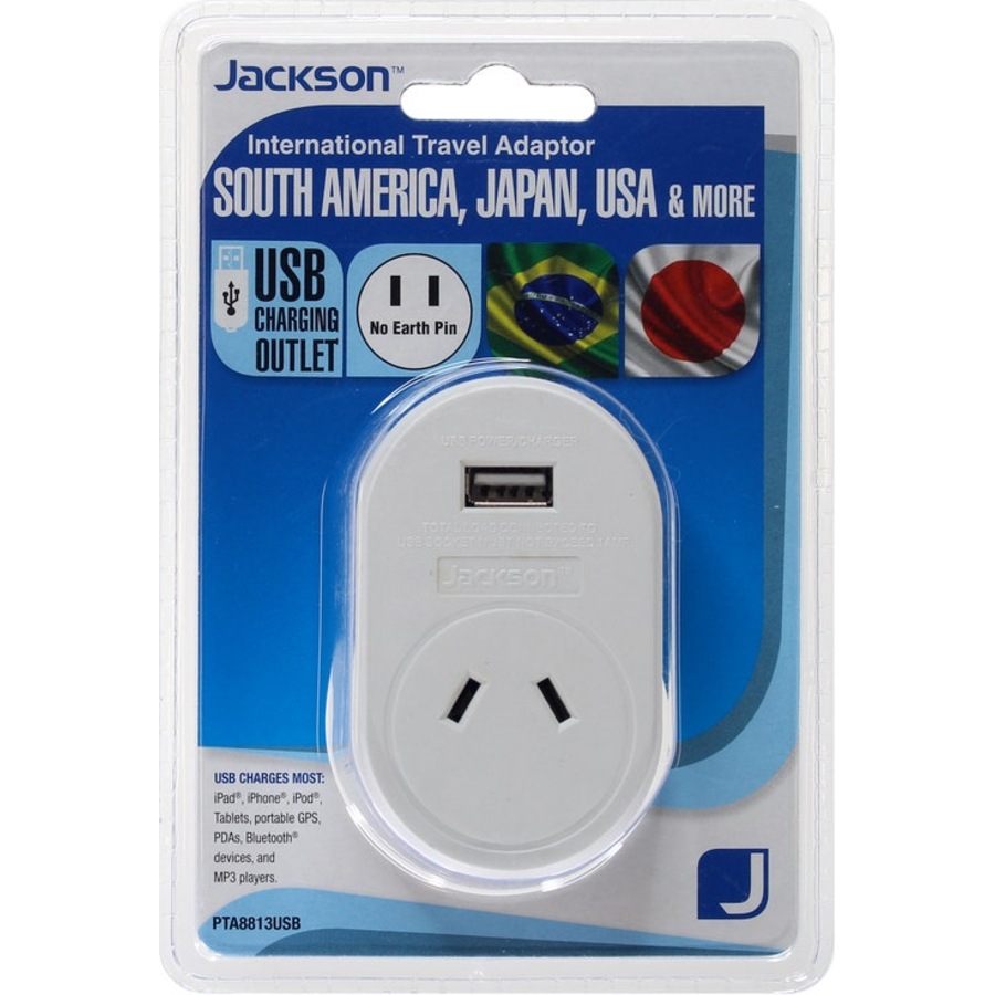 Jackson Outbound USB Travel Adaptor - Japan/USA