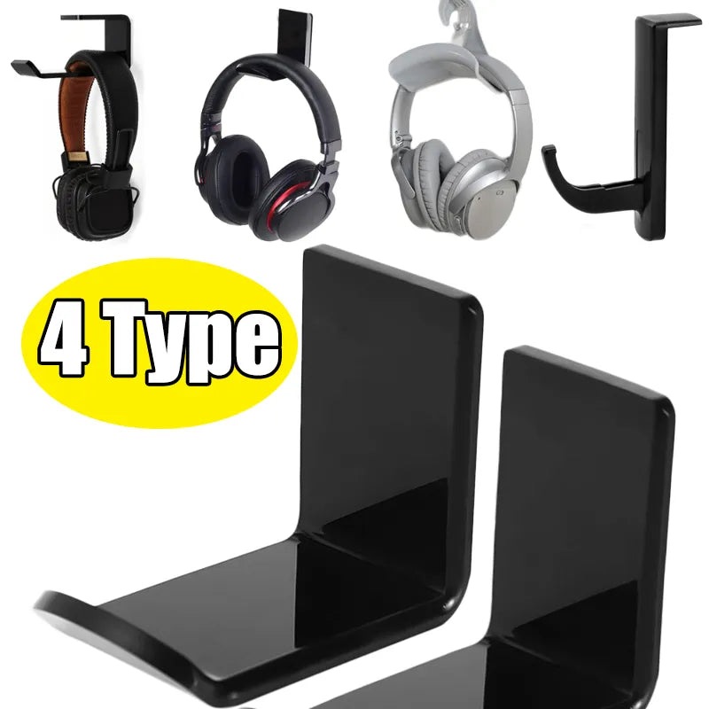 Buy 4 Types Universal Headphone Stand Holder Punchfree Desk Wall