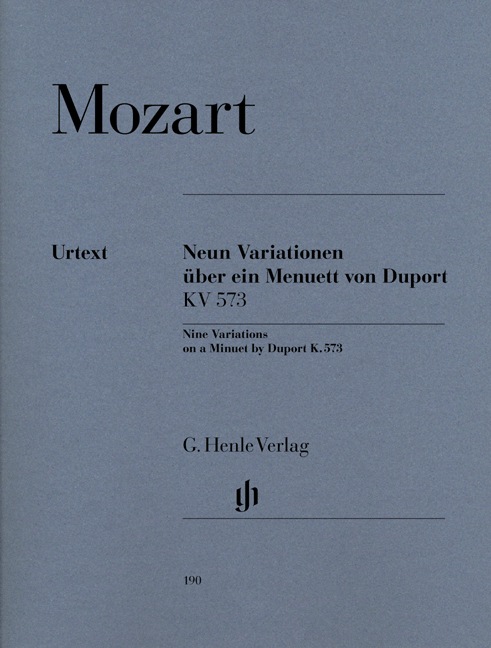 Buy Nine Variations On Minuet By Duport K 573 - MyDeal