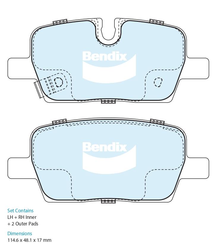 Buy Bendix Brake Pad Set for Holden Acadia AC 3.6L LGX Petrol 2018-2019 ...