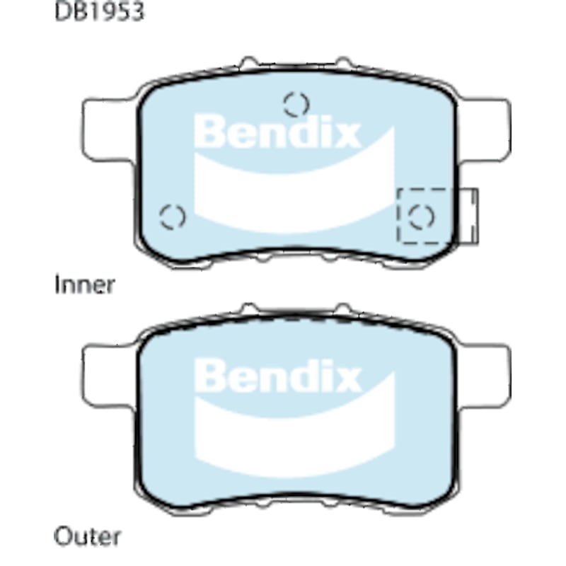 Buy Bendix Rear Brake Pad Set for Honda Accord CP, CR, CP2, CR2 2.4L ...