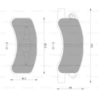 Bosch Front Brake Pads for Daihatsu Charade L2 1L Petrol EJ 2003 - 2007