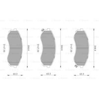 Bosch Front Brake Pads for Hyundai Iload 2.5L Diesel D4CB 2008 - On