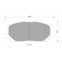 Bosch Front Brake Pads for Lexus Rx350 U3 3.5L Petrol 2GRFE 2006 - 2008