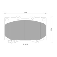 Bosch Front Brake Pads for Toyota Land Cruiser J10 4.7L Petrol 2UZFE 1998-2007