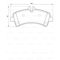 Bosch Rear Brake Pads for Mercedes-Benz Cdi Sprinter NCV3 2.1L OM 651.95 2009