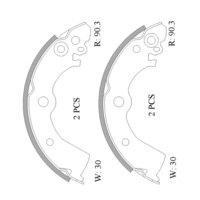 Brand New Genuine Bosch B1697 Brake Shoe - 0 986 AB0 047
