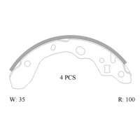 Brand New Genuine Bosch B1771 Brake Shoe - 0 986 AB0 919