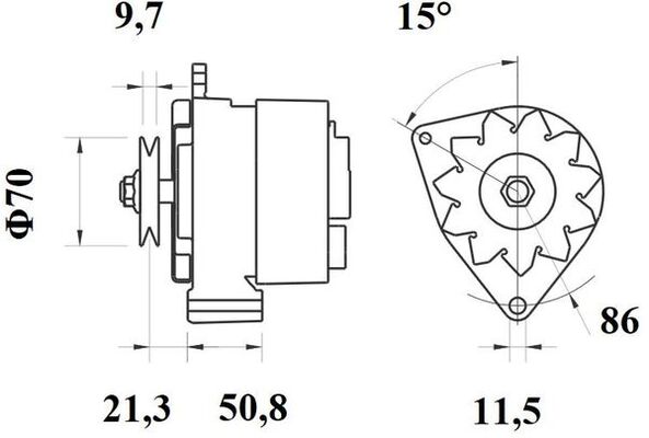 Poulie Double Alternateur Pour Moteur Volvo Penta AD31/41/AQAD30-40-41 - Neuf
