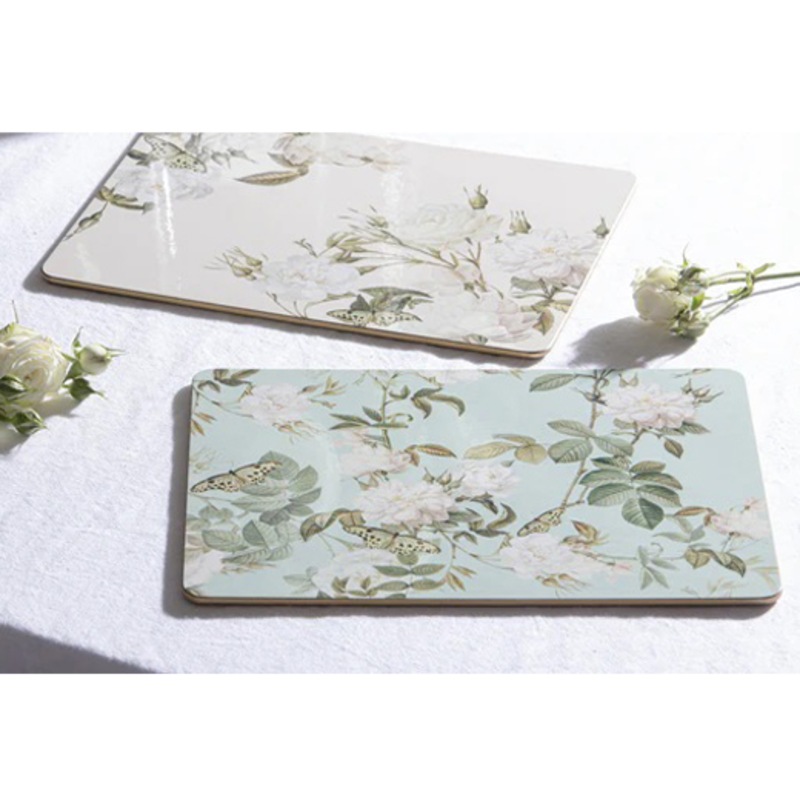 Buy Ashdene Dining Kitchen Elegant Rose Mint Cork Back Placemats Set 6