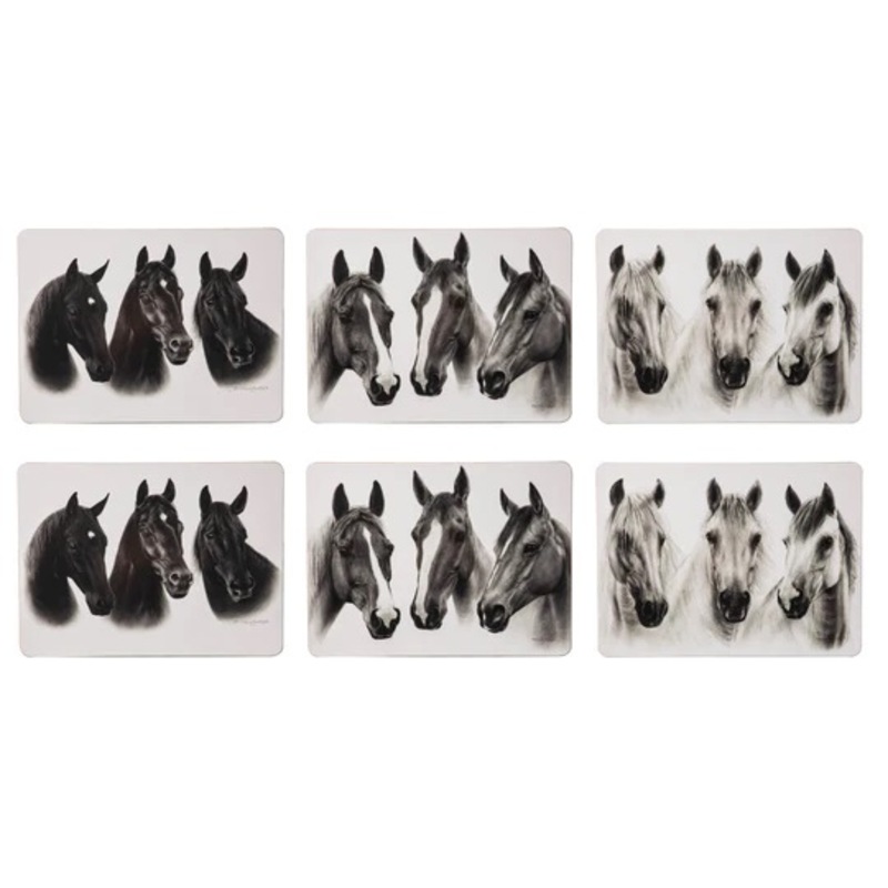 Buy Ashdene Dining Kitchen Trio Horses Cork Back Placemats Set 6 MyDeal