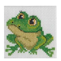Beutron Cross Stitch Kit For Beginner Frog 7x7cm