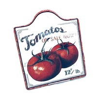 Country Farmhouse Resin Trivet Tomatoes Hot Pot Holder