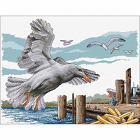 Country Threads Cross X Stitch Seagulls Takeaway Kit
