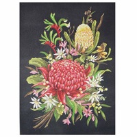 Country Threads Printed Tapestry Needlepoint Wildflowers 36x50cm Canvas
