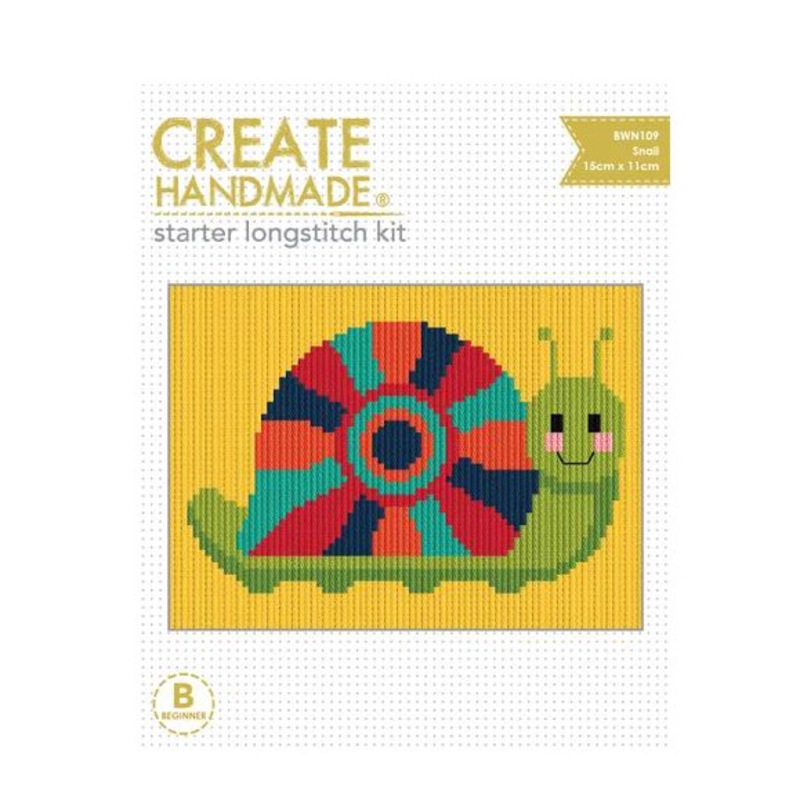 Buy Create Handmade Long Stitch Kit Kids Beginner Snail 15x11cm MyDeal