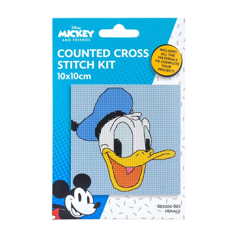 Buy Disney Mini Counted Cross X Stitch Donald Duck Kit - MyDeal Australia