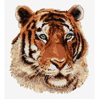 DMC Cross Stitch Kit Tiger Counted X Stitch incl Thread and Aida Cloths