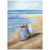 DMC Cross X Stitch Kit Sand Shadows Counted incl Thread and Aida