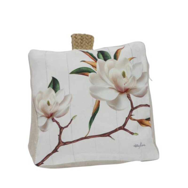 Buy Doorstop Weighted Fabric Magnolia 2 Flower Door Stopper MyDeal