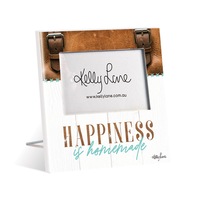 French Country Hide Happiness is Handmade 6x4 Inch Photo Frame