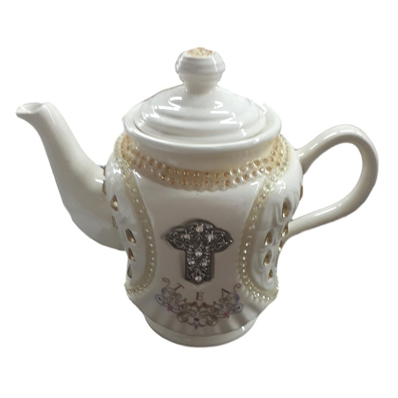 Buy French Country Lovely Kitchen Teapot CRYSTAL BLING China Tea Pot