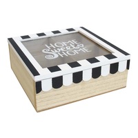 French Country Tea Bag Cafe Home Sweet Home Teabag Box