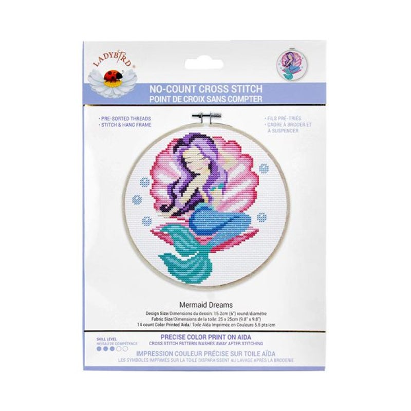 Buy Ladybird No Count X Cross Stitch Mermaid Dreams Kit - MyDeal