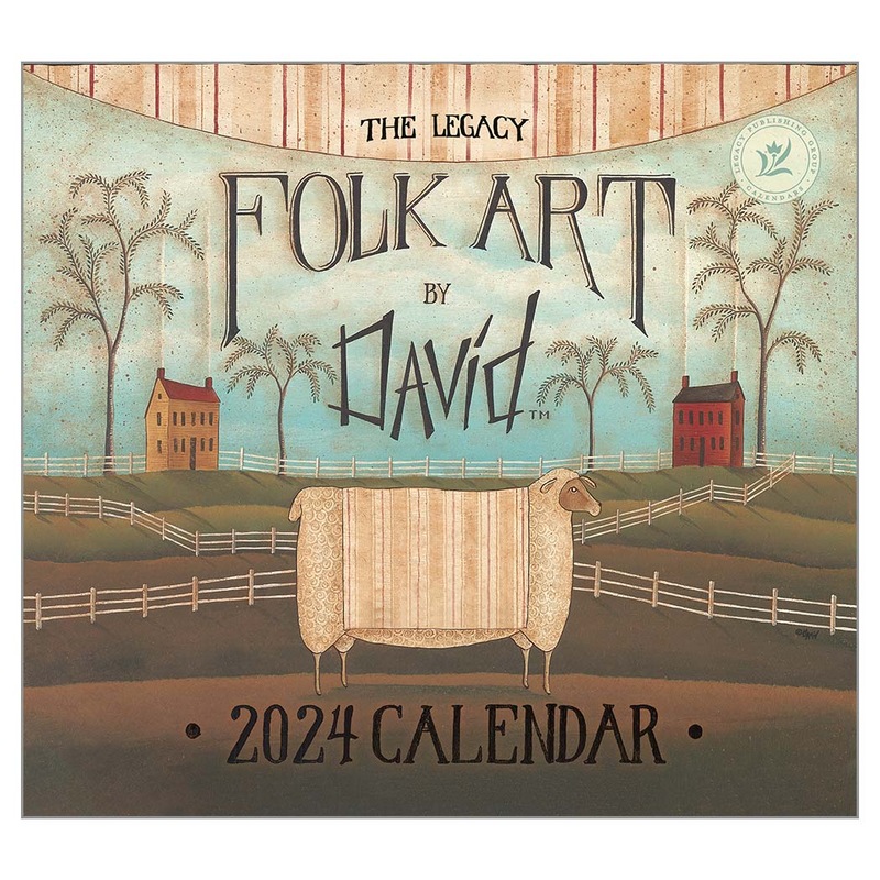 Buy Legacy 2024 Calendar Folk Art by David Calender Fits Wall Frame MyDeal