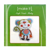 Make It Cross Stitch Jungle Friends Monkey Kit X Stitch