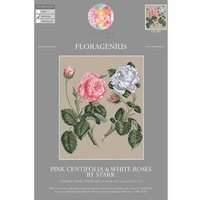 My Cross Stitch Floragenius Pink Centifolia Rose Kit
