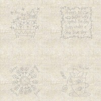 Patchwork Quilting Linen Printed Fabric Blume and Grow by Natalie Bird