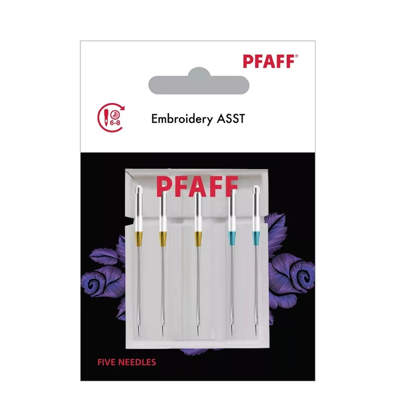 Buy Pfaff Sewing Machine Embroidery Assorted Needles Pack of 5 MyDeal