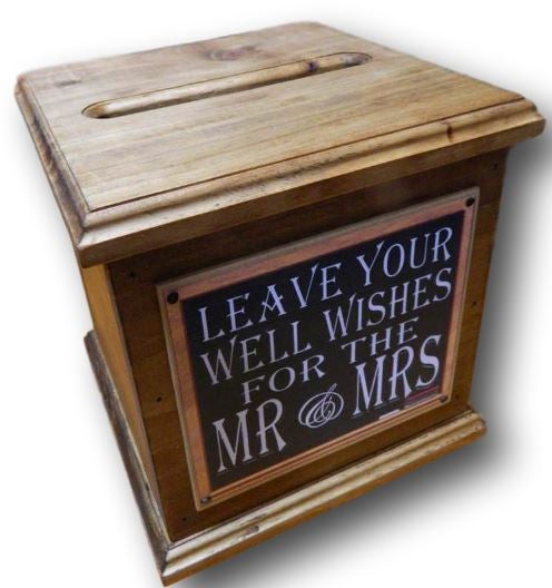 Wooden Wedding Wishing Well Card Box Engagement Handmade