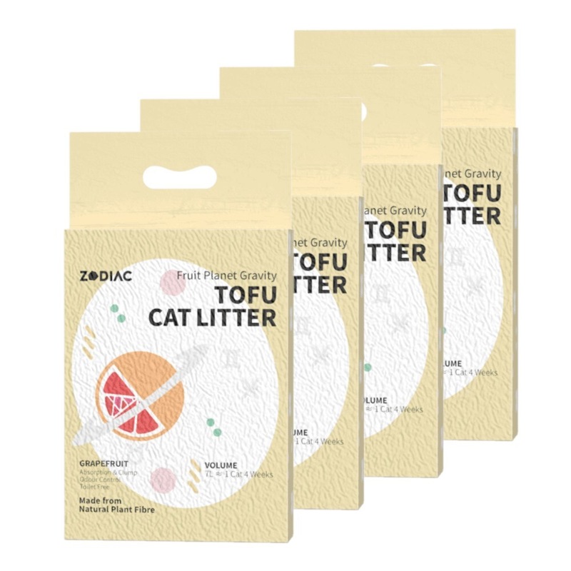 Buy 4 x ZODIAC Fruity Biodegradable Flushable Tofu Cat Kitten Litter