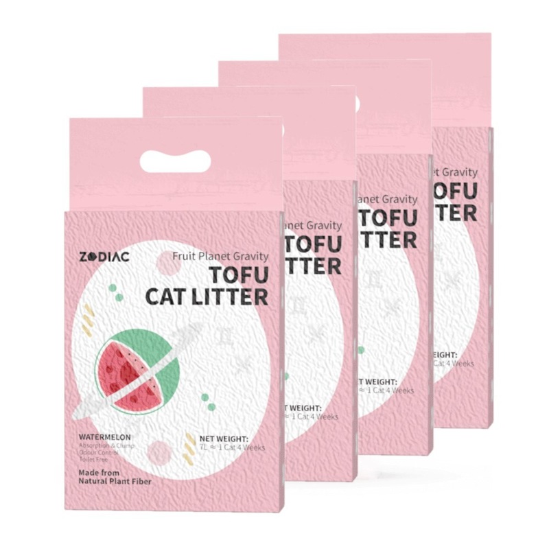Buy 4 x ZODIAC Fruity Biodegradable Flushable Tofu Cat Kitten Litter
