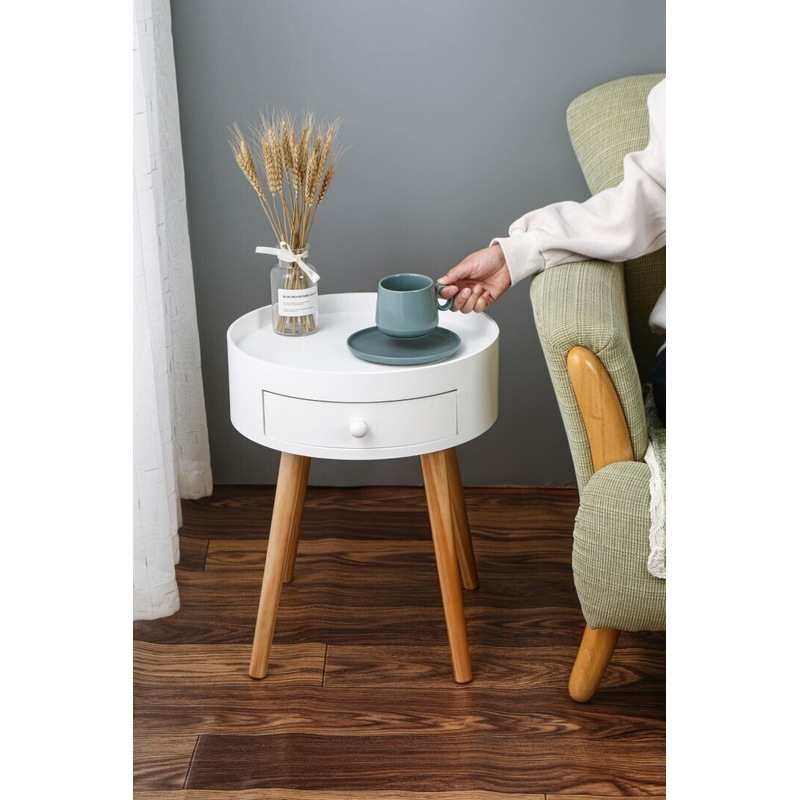 Buy Ezeenq Tray Top Bedside Table Side Table Bedroom Drawers MyDeal