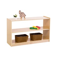 Jooyes 2 Shelf Wooden Storage Cabinet Open Back - H60.5cm