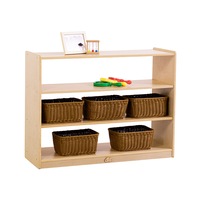 Jooyes 3 Shelf Wooden Storage Cabinet Open Back - H76cm