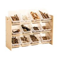 Jooyes Kids 3 Tier Toy Storage Rack Organiser Display Shelf With Bins