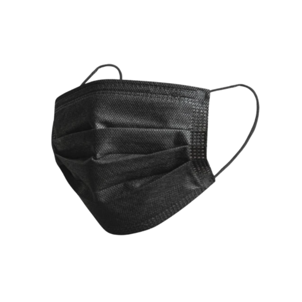 SwissCare 3Ply Disposable Face Mask Black - 50 pack