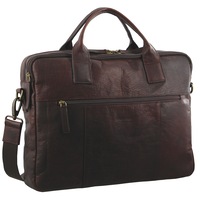 Pierre Cardin Genuine Leather 39cm Computer Bag Smart Sleeve Chestnut PC2807