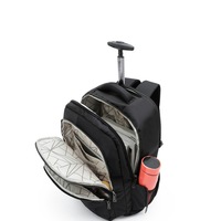 Tosca Oakmont Laptop Wheeled Backpack Black