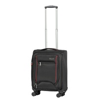 Pierre Cardin 40L Cabin Soft-Shell Suitcase Travel Luggage Bag 4-Wheel Case - Red