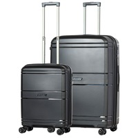 Volair Zurich Hardside 2 Piece Spinner Suitcase Set Large & Cabin Black
